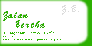 zalan bertha business card